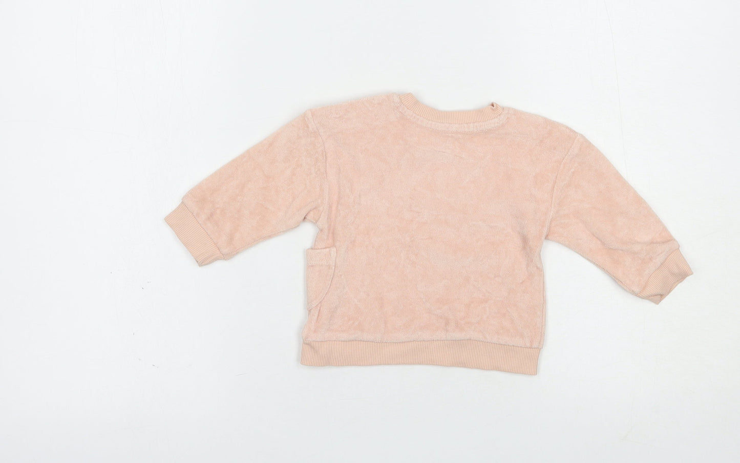Nutmeg Baby Pink  Cotton Pullover Jumper Size 3-6 Months  Snap - Smile