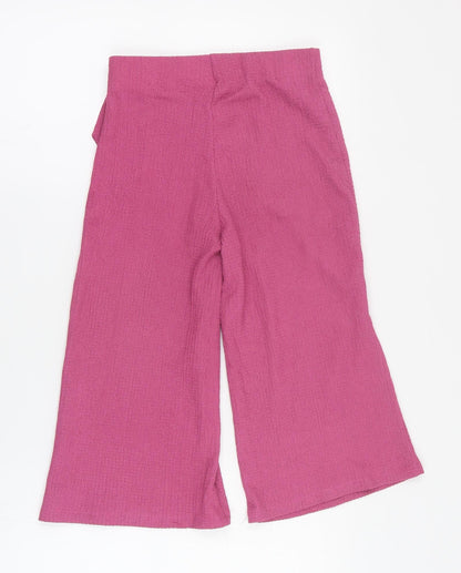TU Girls Pink  Polyester Carrot Trousers Size 8 Years  Regular Pullover