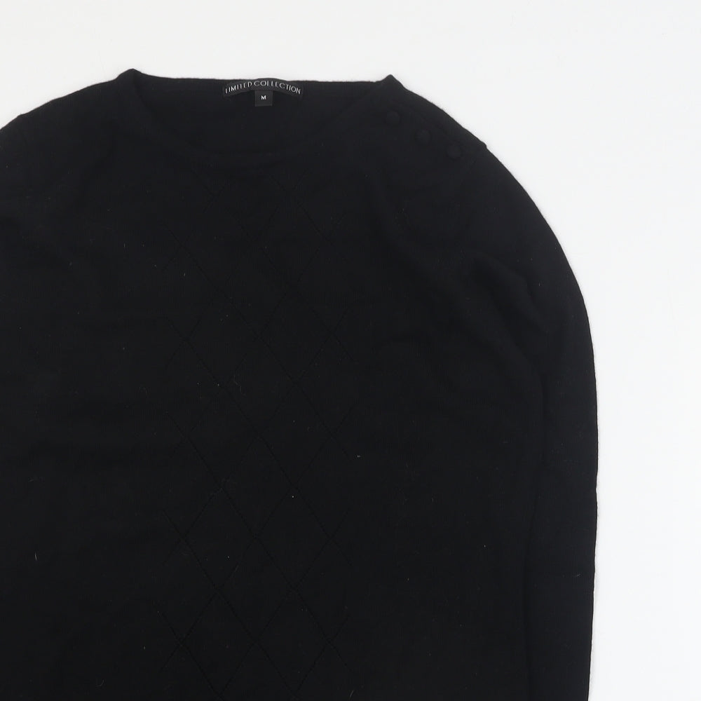 Womens UK Size M Marks and Spencer Black Pullover Jumper