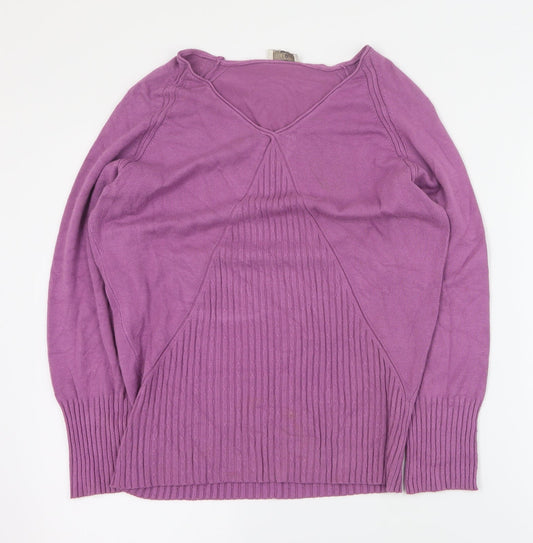 Womens UK Size M CC Purple Pullover Jumper