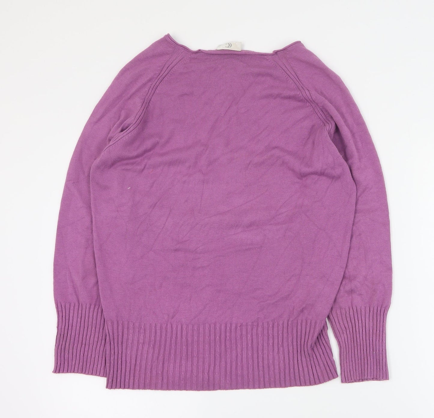 Womens UK Size M CC Purple Pullover Jumper
