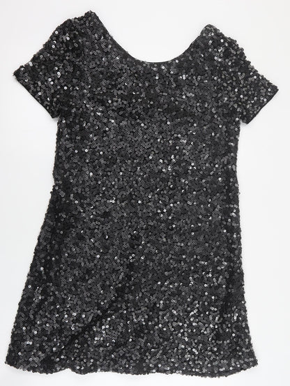 NEXT Womens Black  Nylon A-Line  Size 10  Round Neck Pullover