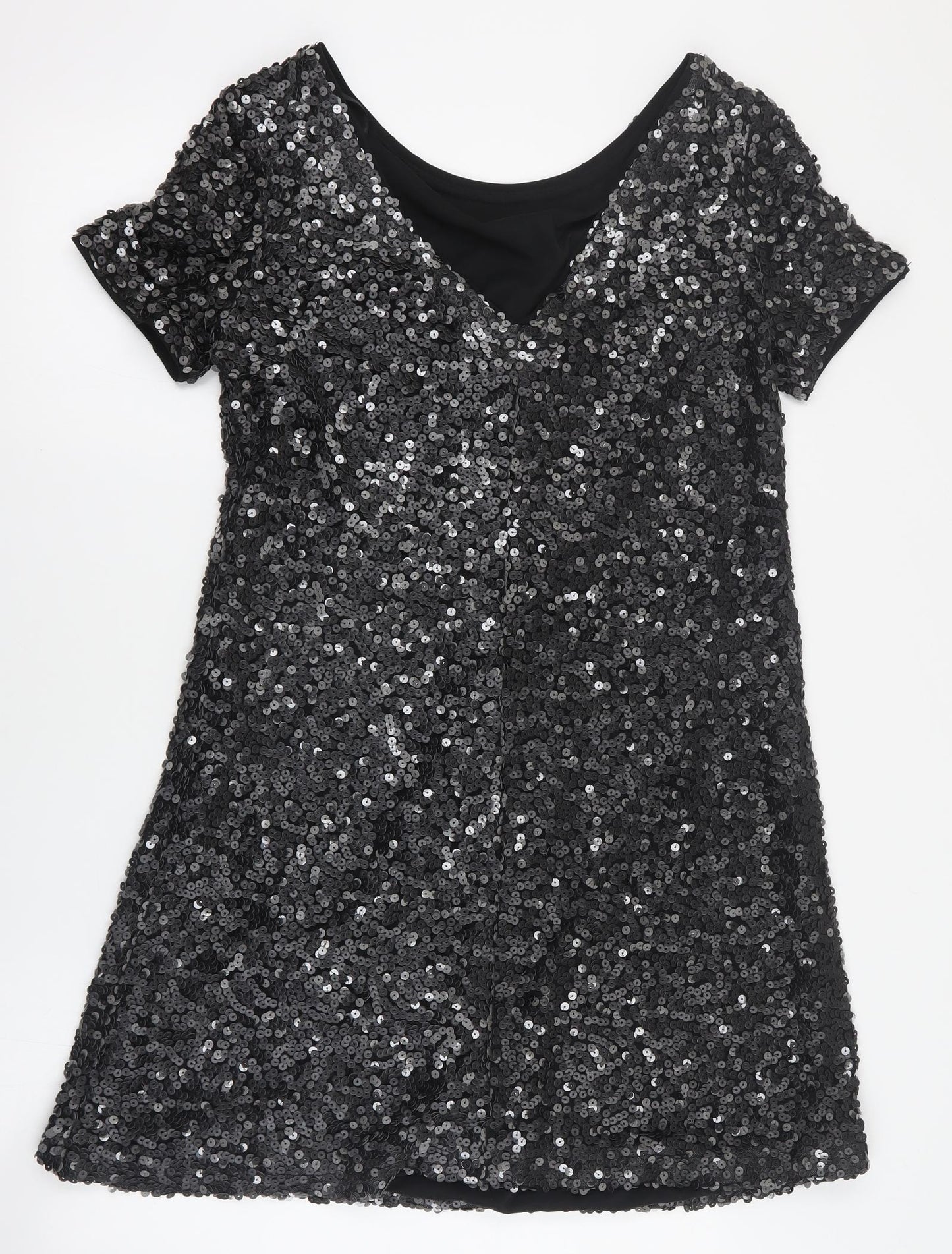 NEXT Womens Black  Nylon A-Line  Size 10  Round Neck Pullover