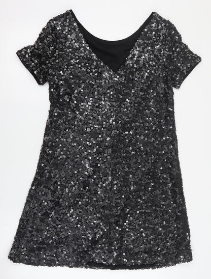 NEXT Womens Black  Nylon A-Line  Size 10  Round Neck Pullover