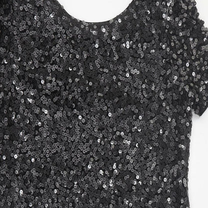 NEXT Womens Black  Nylon A-Line  Size 10  Round Neck Pullover