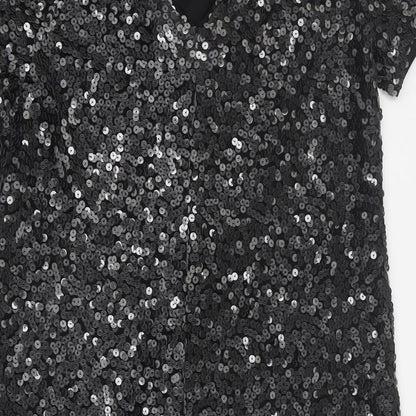 NEXT Womens Black  Nylon A-Line  Size 10  Round Neck Pullover