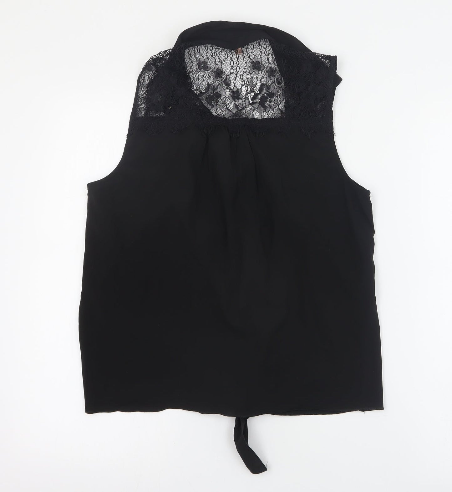 SheIn Womens Black  Polyester Basic Blouse Size M Collared