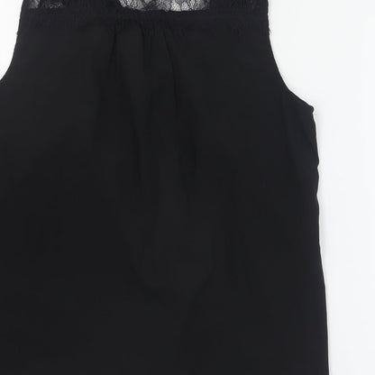 SheIn Womens Black  Polyester Basic Blouse Size M Collared