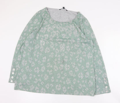 Womens UK Size 16 Love Leisure Green Pullover Jumper