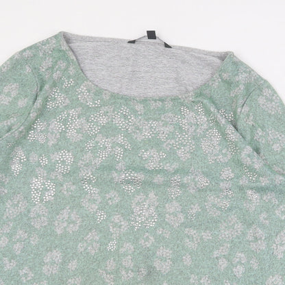 Womens UK Size 16 Love Leisure Green Pullover Jumper