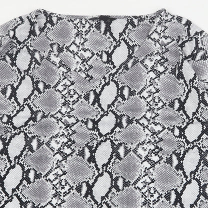 Womens UK Size 14 New Look Grey Basic T-Shirt