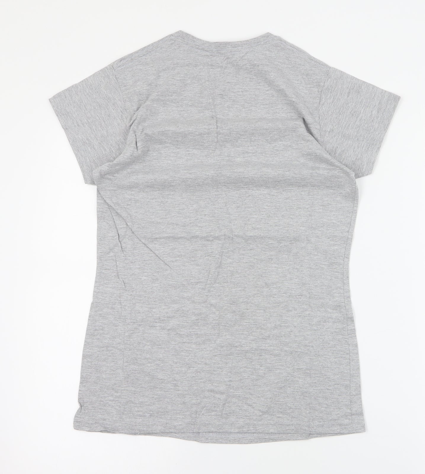 Womens UK Size L Gildan Grey Basic T-Shirt
