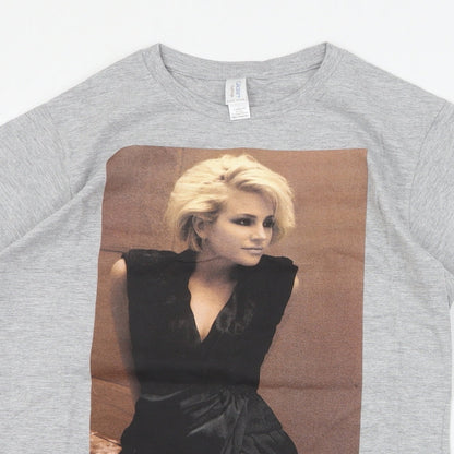 Womens UK Size L Gildan Grey Basic T-Shirt