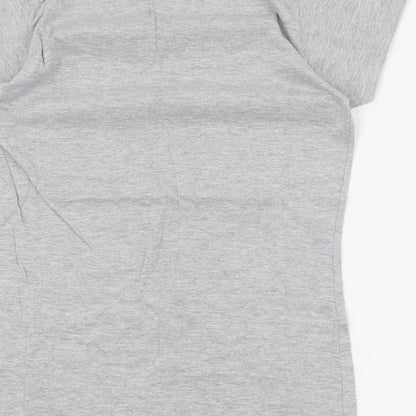 Womens UK Size L Gildan Grey Basic T-Shirt