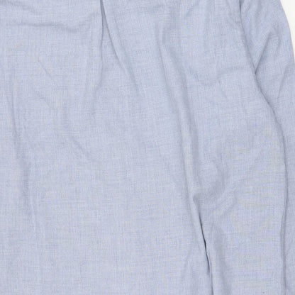 River Island Mens Blue  Polyester  Button-Up Size 2XL Collared Button