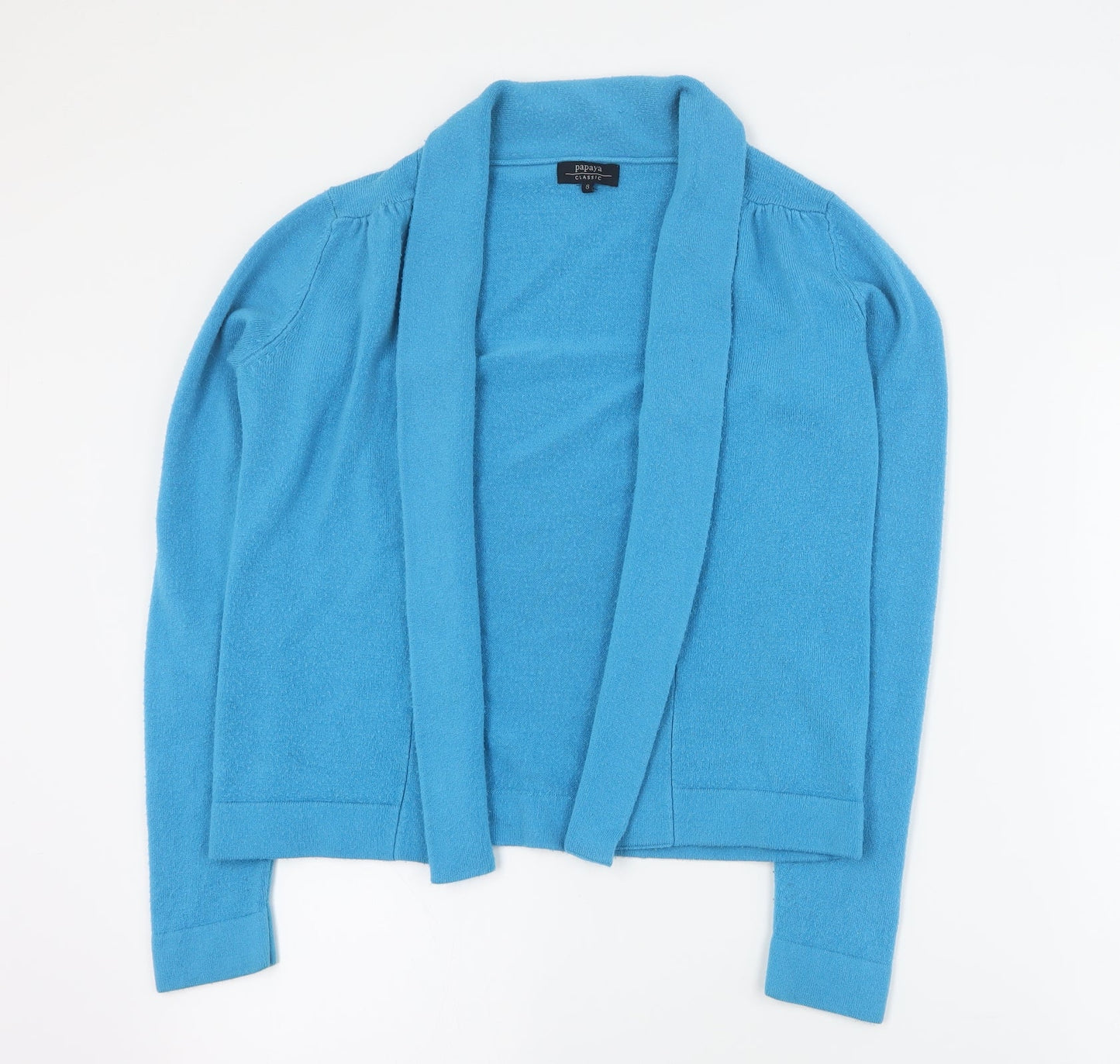 Womens UK Size 8 Papaya Blue Cardigan Jumper