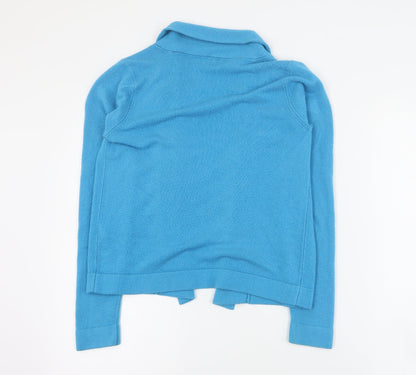 Womens UK Size 8 Papaya Blue Cardigan Jumper