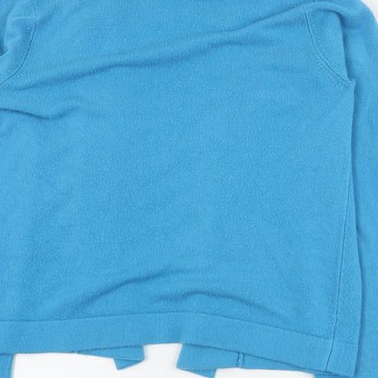 Womens UK Size 8 Papaya Blue Cardigan Jumper