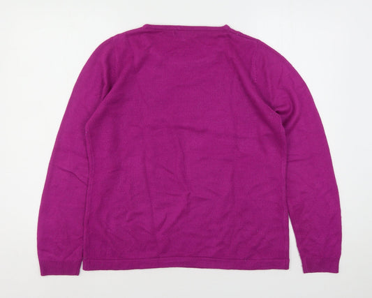 Womens UK Size M Paramour Purple Pullover Jumper