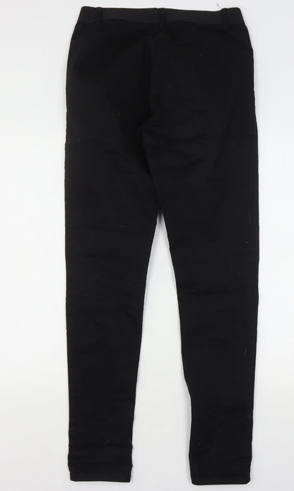 Miss Captain  Womens Black  Cotton Jegging Jeans Size 10 L32 in Regular