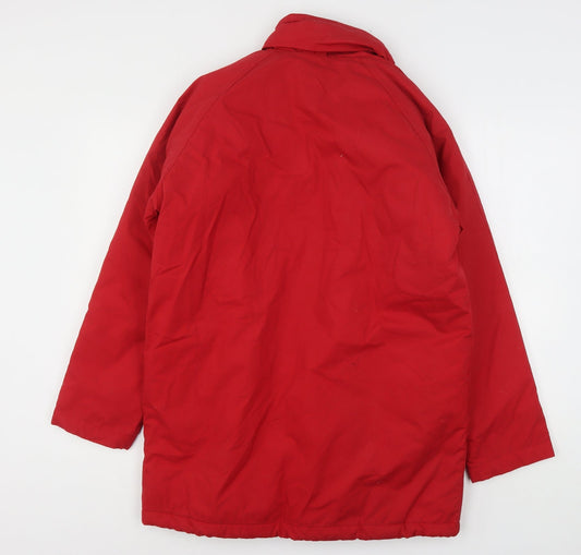 Womens UK Size 10 Essentials Red Overcoat