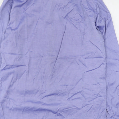 Autograph  Mens Blue  Cotton  Button-Up Size 15.5 Collared