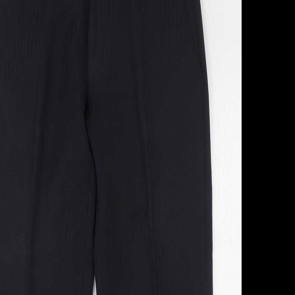 NEXT Mens Blue Striped Polyester Trousers  Size 34 L28 in Regular