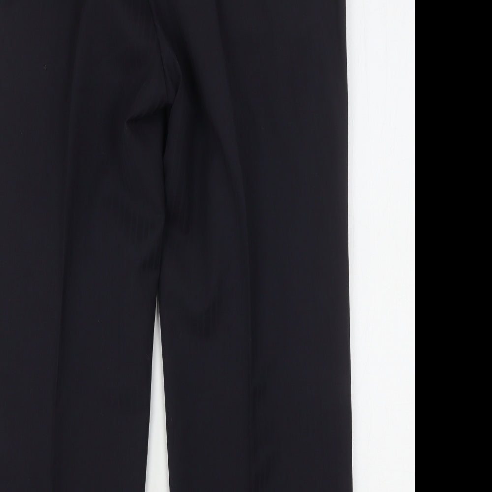 NEXT Mens Blue Striped Polyester Trousers  Size 34 L28 in Regular