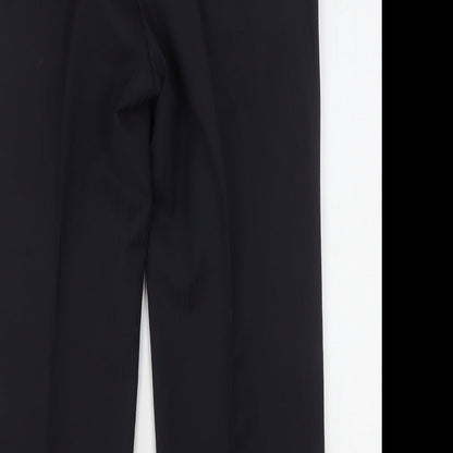 NEXT Mens Blue Striped Polyester Trousers  Size 34 L28 in Regular