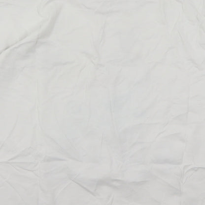 Primark Womens White  Cotton Basic T-Shirt Size 10 Round Neck - Frozen