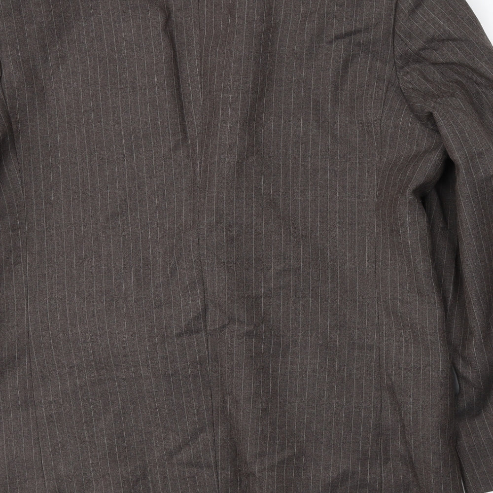 Ming Fashion&Silk Customs Mens Brown  Wool Jacket Suit Jacket Size L