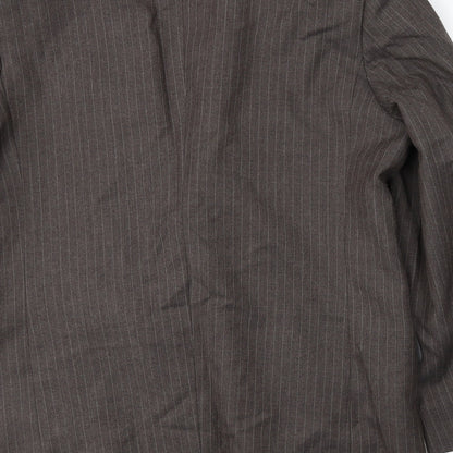 Ming Fashion&Silk Customs Mens Brown  Wool Jacket Suit Jacket Size L