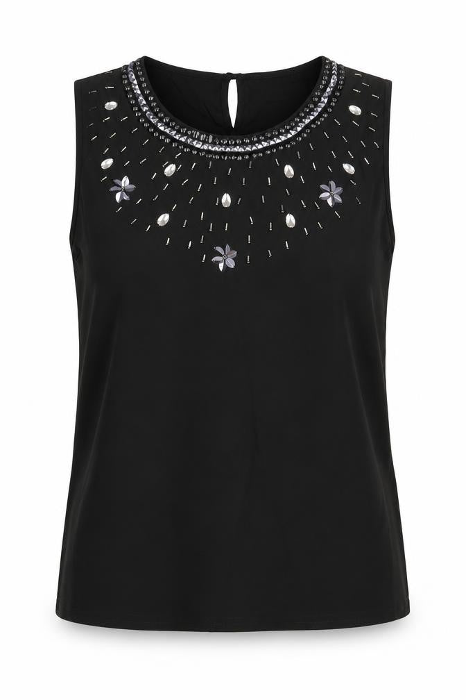 Womens UK Size 8 Exhibit Black Basic Blouse