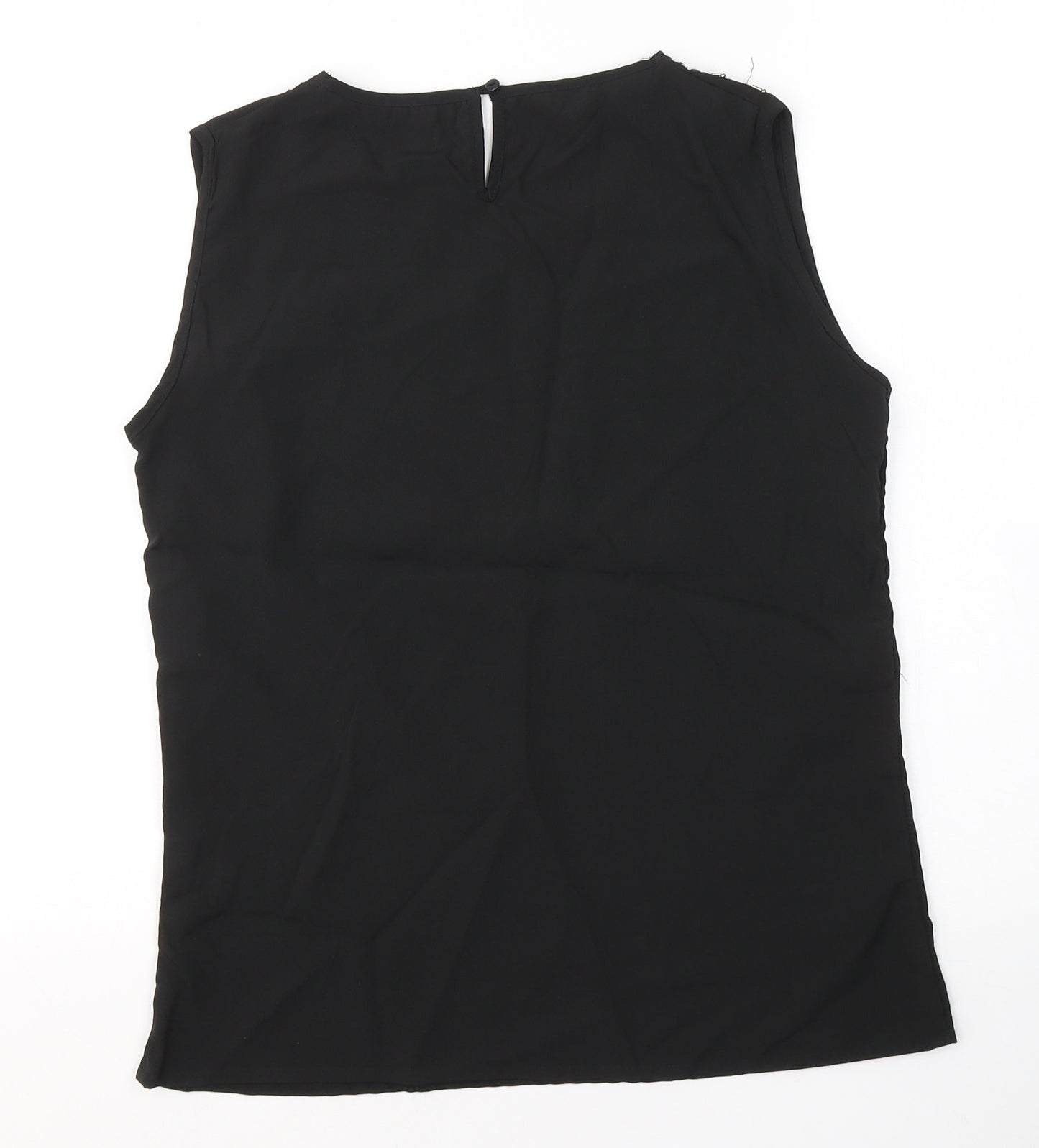 Womens UK Size 8 Exhibit Black Basic Blouse