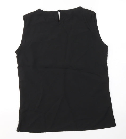 Womens UK Size 8 Exhibit Black Basic Blouse