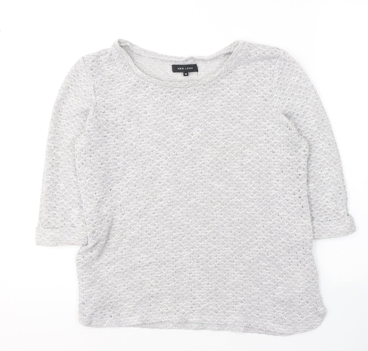 Womens UK Size 14 New Look Grey Pullover Jumper