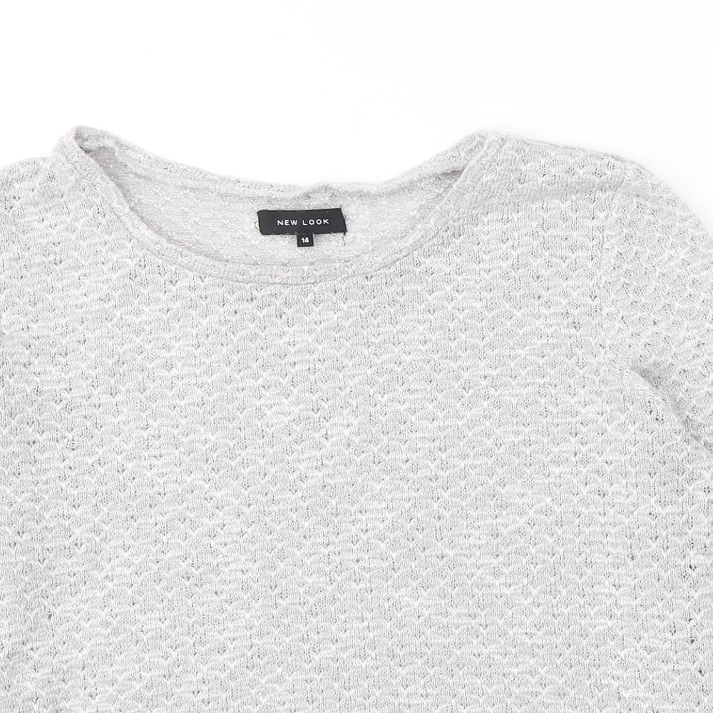 Womens UK Size 14 New Look Grey Pullover Jumper