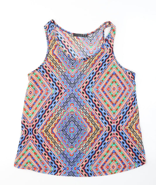 Womens UK Size 8 Atmosphere Multicoloured Basic Tank