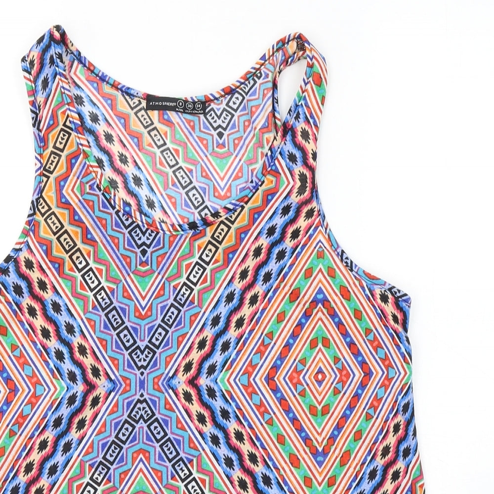 Womens UK Size 8 Atmosphere Multicoloured Basic Tank