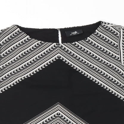 Womens UK Size 12 Wallis Black Basic Blouse
