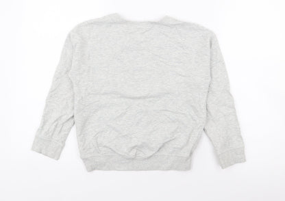 NEXT Girls Grey  Cotton Pullover Sweatshirt Size 8 Years   - Bunny Rabbit
