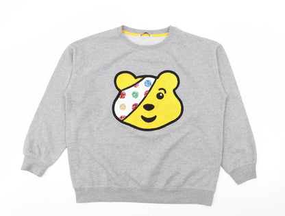 George Mens Grey  Polyester Pullover Sweatshirt Size L   - Pudsey