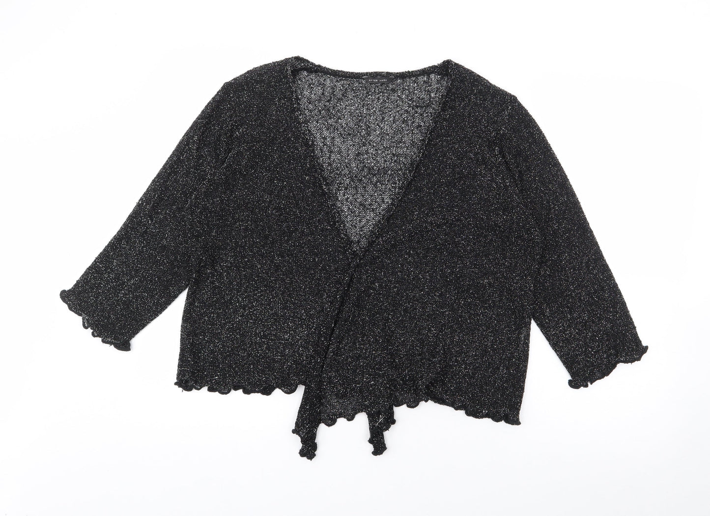 Womens UK Size One Size After Dark Black Cardigan Jumper
