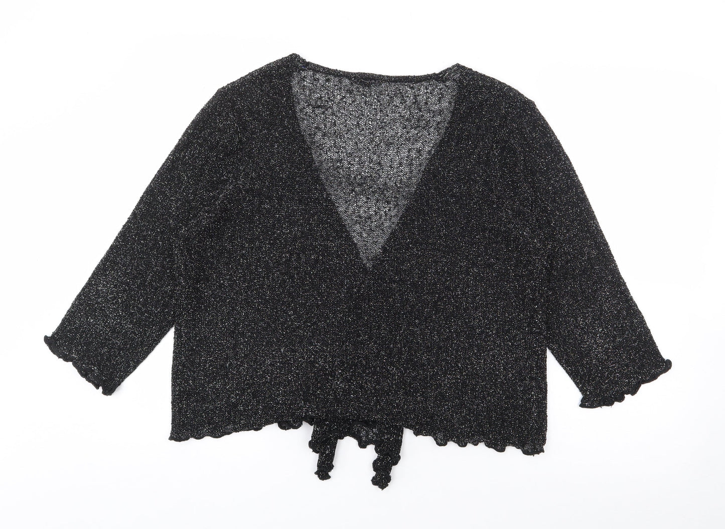 Womens UK Size One Size After Dark Black Cardigan Jumper