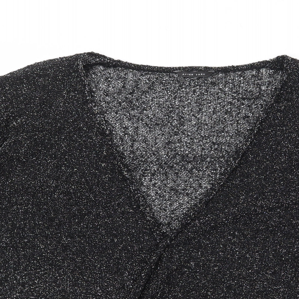 Womens UK Size One Size After Dark Black Cardigan Jumper