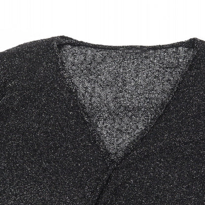 Womens UK Size One Size After Dark Black Cardigan Jumper