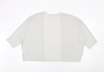 Womens UK Size M Monki Silver Cardigan Jumper