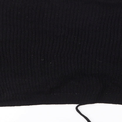 SheIn Womens Black V-Neck  Acrylic Pullover Jumper Size XL