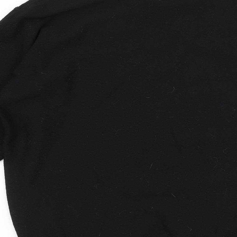 Primark Womens Black Round Neck  Polyester Pullover Jumper Size M