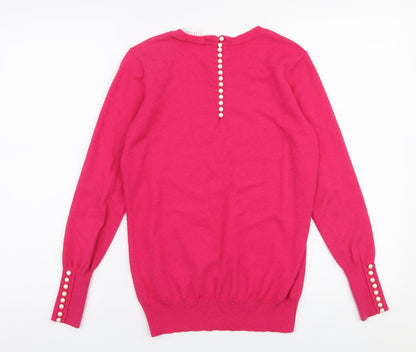 Womens UK Size XS Savoir Pink Pullover Jumper